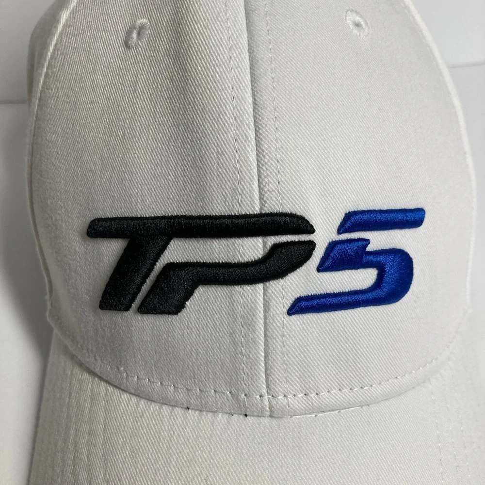 Taylor Made TP5 Tour Authentic Golf Hat Cap White Adjustable Stretch Embroidered